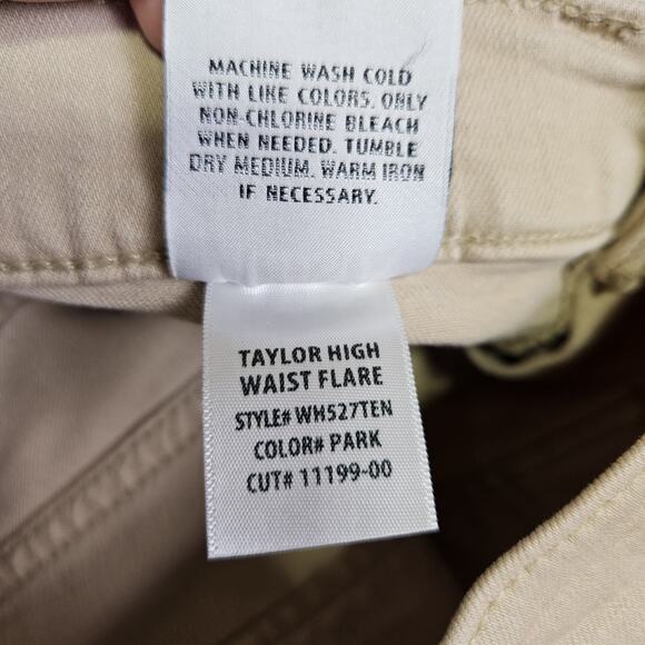 Hudson Women Taylor High Waist Flare Jean Park Beige Patch Pocket 27 Stretch Tan - Picture 11 of 16